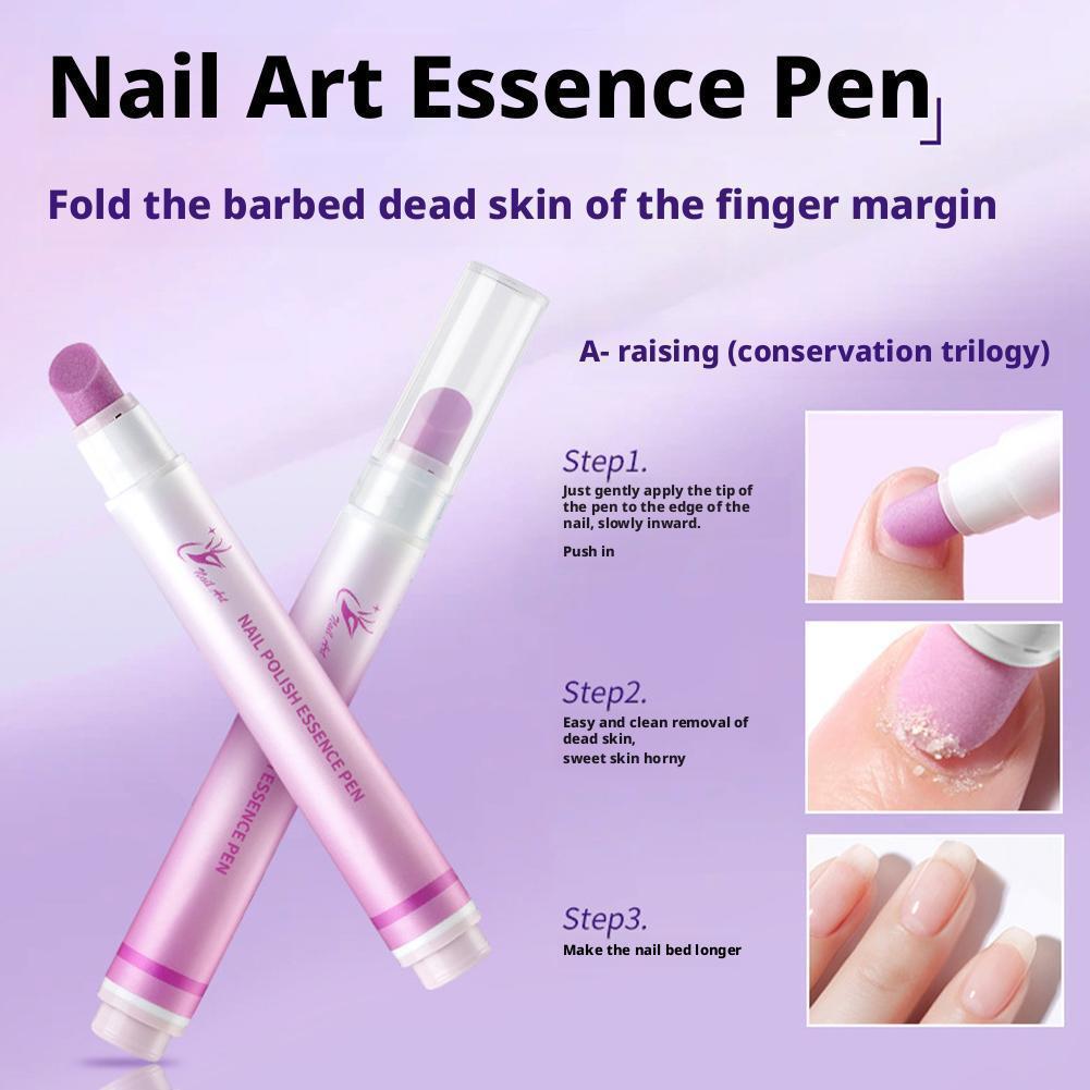 3-in-1 Nail Art Essence ปากกา Finger Edge Scrub Stick เซรามิค Hangnives Dead Surface Oil Nail O2g2