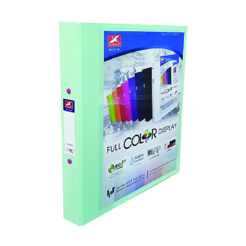 แฟ้ม 2 ห่วง ฟลามิงโก้ 222VD สีเขียวพาสเทล