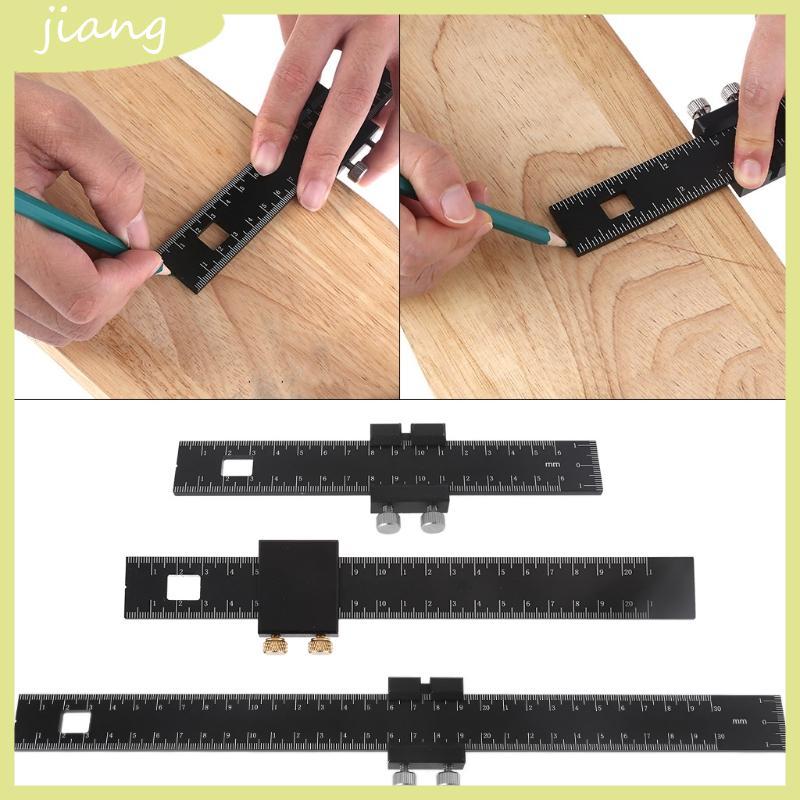 JN งานไม้เครื่องหมาย T-Square T-Rule 6 8 12 นิ้ว Precision สําหรับงานไม้เครื่องหมาย Scribing Line ไม