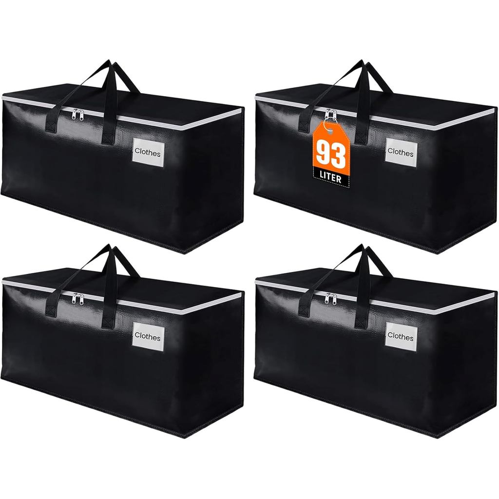 Extra Large Moving Boxes-Moving Bags with Zipper, Carrying Handles and Tag Pocket-Moving Supplies fo
