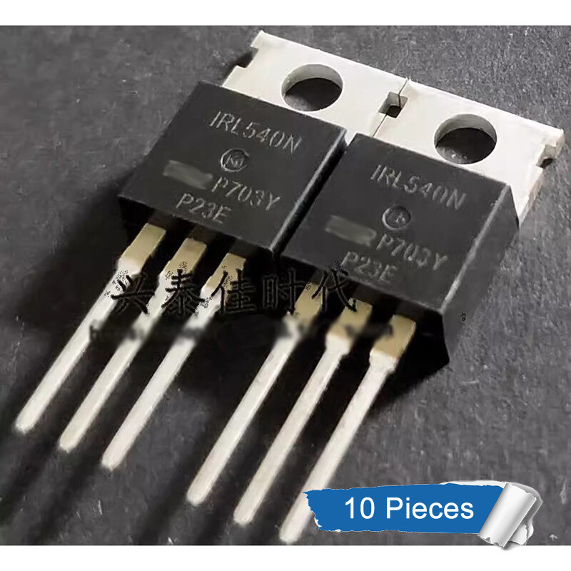 10 ชิ้น IRL540N TO-220 N-channel MOSFET ทรานซิสเตอร์