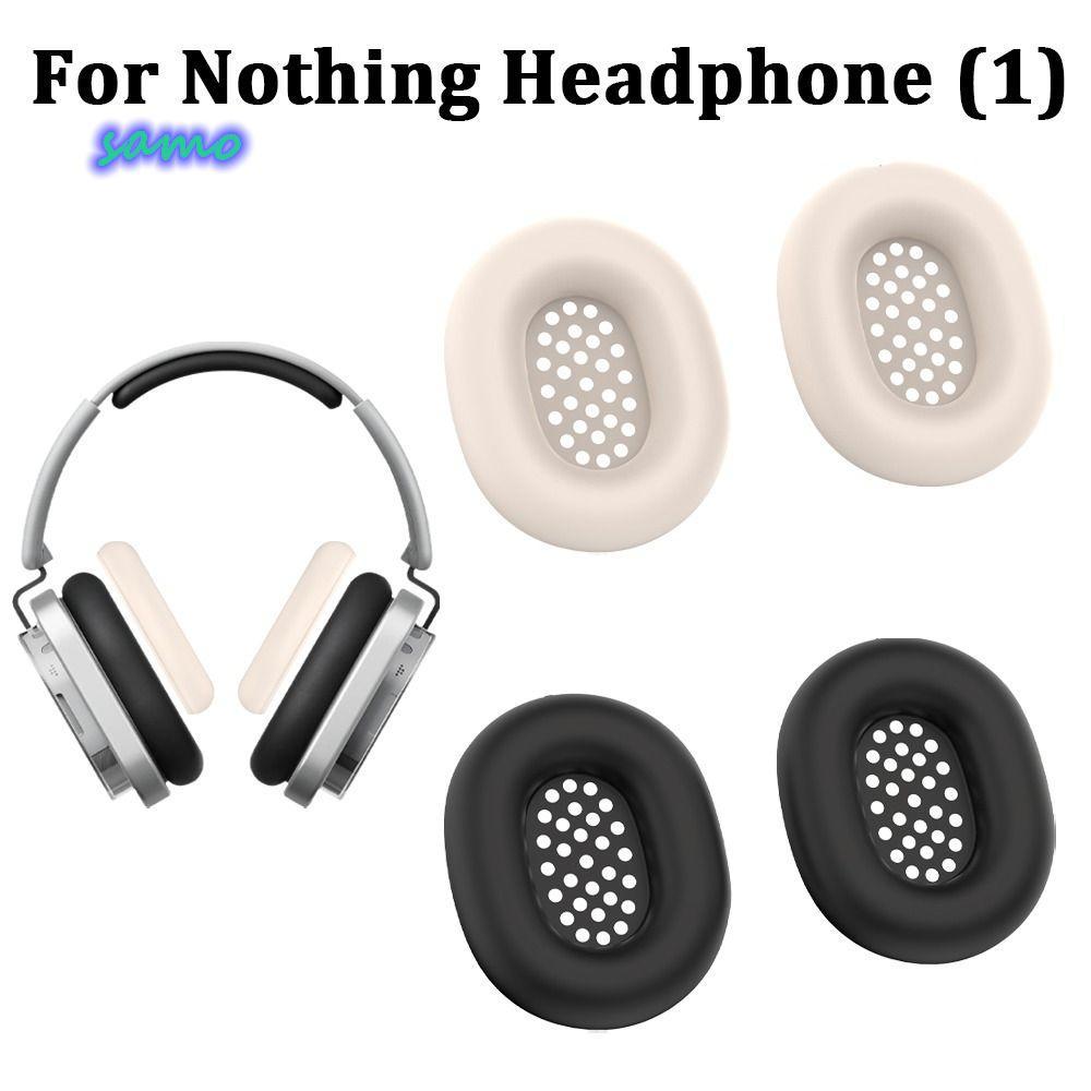 SAMO 1 คู่ Earmuff ฝาครอบป้องกัน, สบายซิลิโคนแผ่นรองหูฟังเบาะ,ทนทานเปลี่ยนชุดหูฟังสําหรับ Nothing หูฟัง (1) อุปกรณ์เสริมหูฟัง