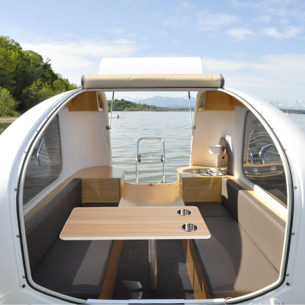 RV โต๊ะ 2 ถ้วยผู้ถือ 31.49x15.74in เรือแผงทำความสะอาดง่ายสำหรับรถพ่วง Motorhome Yacht Deck