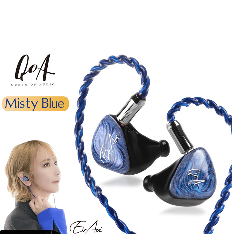 QOA MistyBlue 2DD 2BA Hybrid Hifi Music Monitor สตูดิโอ Audiophiles In Ear หูฟังแบบมีสายหูฟังแบรนด์ร่วมโดย Blue Well Ai Lu ราคา ถูกที่สุด ดีลบีเคเค