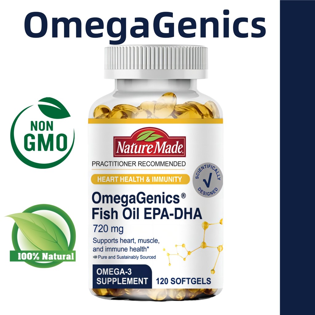 Nature Made OmegaGenics Fish Oil Softgels-ช่วยบำรุงสุขภาพหัวใจ ระบบภูมิคุ้มกัน และกล้ามเนื้อและกระดูก