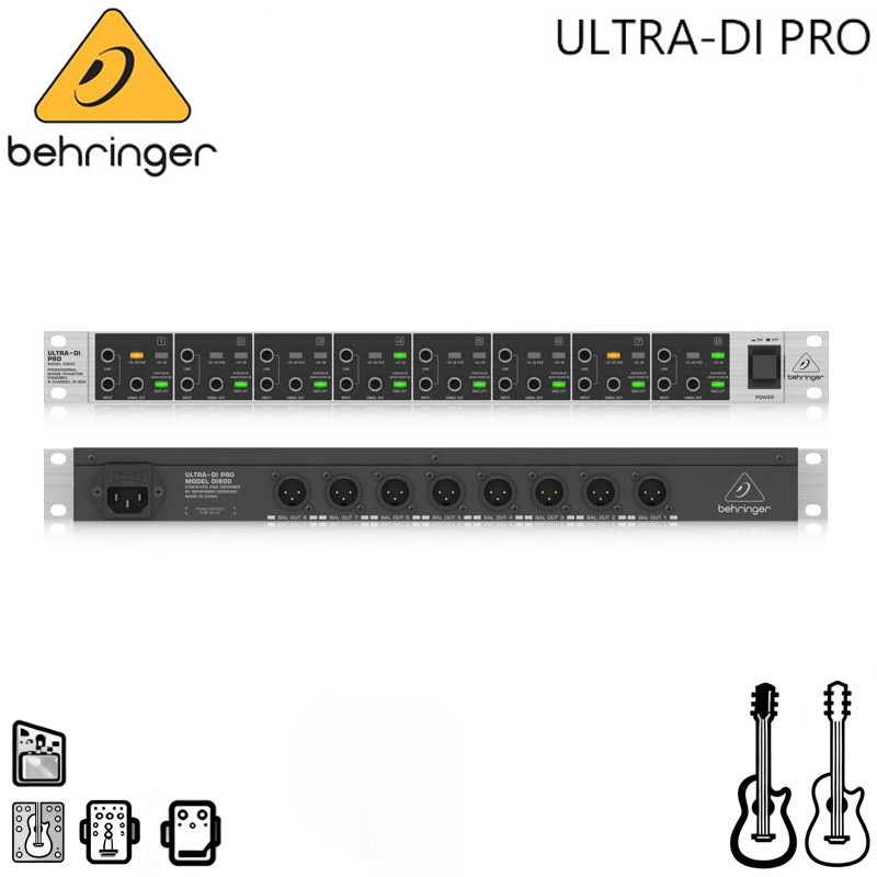 Behringer ULTRA-DI PRO DI800 Professional Mains/Phantom Powered 8-Channel DI Box