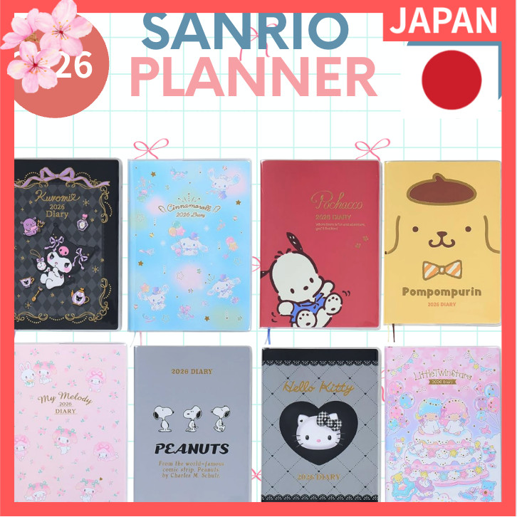 SANRIO B6 Block Diary 2026 - October Start Planner and Journal【Direct from Japan】
