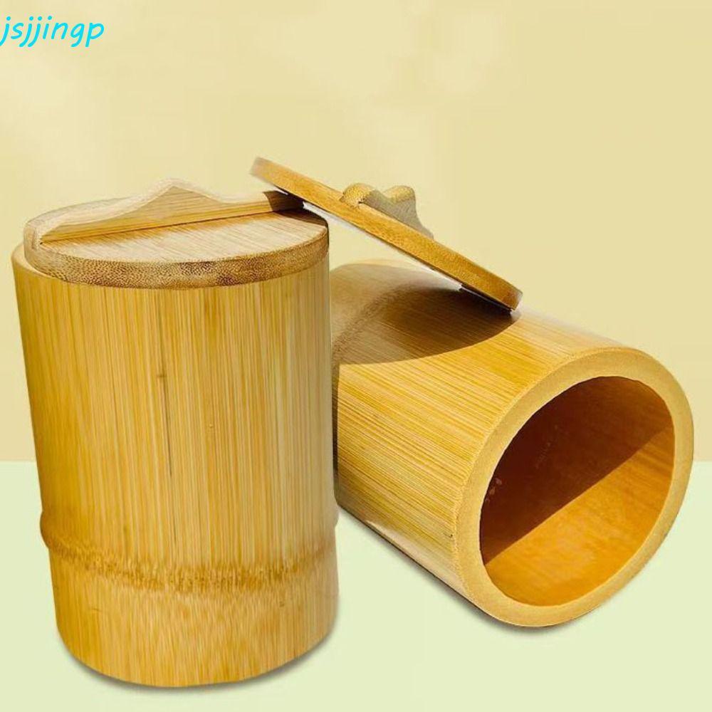 JSJJINGP ไม้ไผ่นึ่งถังข้าว,นํามาใช้ใหม่ไม้ไผ่ธรรมชาติหม้อปรุงอาหาร,ครัวทําอาหารเครื่องมือที่มีฝาปิดที่ทําด้วยมือเป็นมิตรกับสิ่งแวดล้อมนึ่งภาชนะข้าวไท