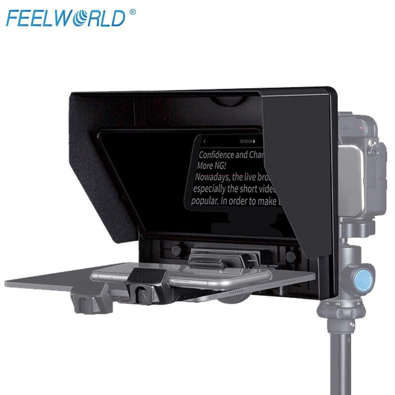 FWD TP10 TP10 Teleprompter 33 ซม.กล้อง SLR แบบพับได้โทรศัพท์มือถือการโปร่งใสสูงยิง HD คําบรรยายถ่ายท