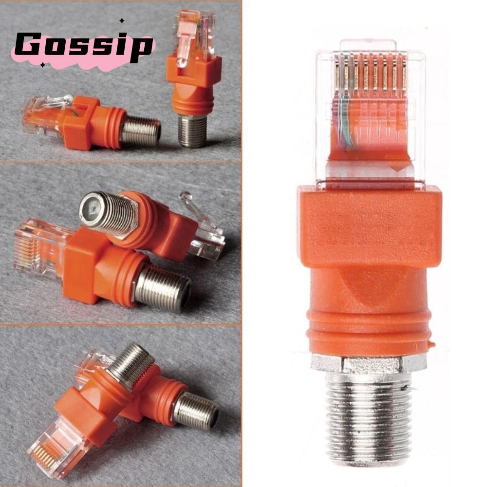 GOSSIP RJ45 ถึง RF Connector, RJ45 ถึง RF หญิงซ็อกเก็ต Coupler ขั้วต่อสายไฟ BNC F-Type Connector, คุ