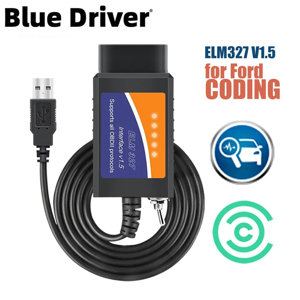 Obd2 Elm327 Usb V1.5 Forscan Scanner Elm327 Forscan Pro Code Reader เครื่องมือสแกนวินิจฉัยอัตโนมัติ 