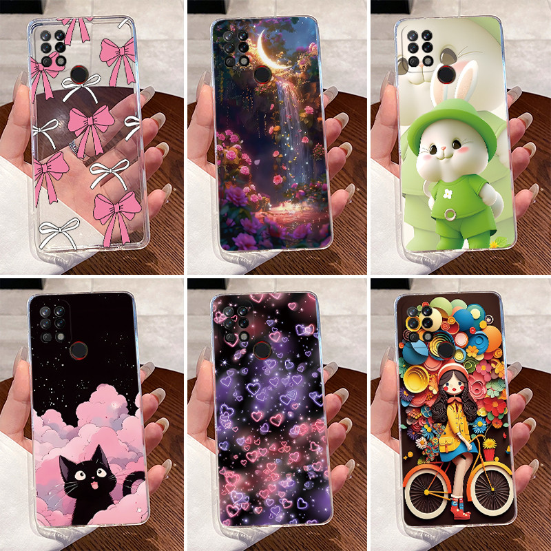สําหรับ Tecno Pova กรณี LD7 LD7j ใสหรูหราน่ารักรักกระต่ายตลก Cool รูปแบบปลอก Tecno Pova เคสโทรศัพท์ฝ