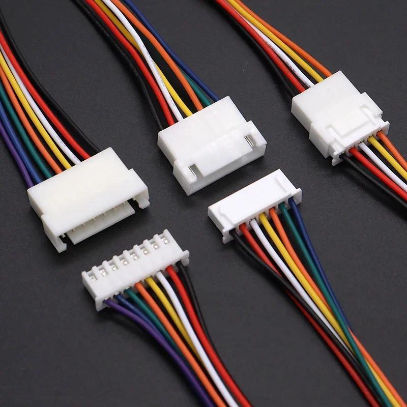 10PCS JST XH2.54 XH 2.54 มม.สายไฟ 2 P/3 P/4 P/5 P/6 Pin Pitch ชายหญิงปลั๊กซ็อกเก็ต 10 ซม./20 ซม.ความยาว 26AWG