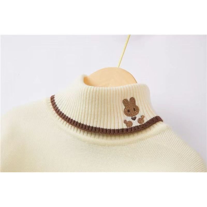 ฤดูหนาวใหม่ – เด็กหญิงเพิ่มผ้ากํามะหยี่เสื้อกันหนาวเด็กหนาคอสูงถักเสื้อ ราคา ถูกที่สุด ดีลบีเคเค แกลเลอรีภาพที่ 6