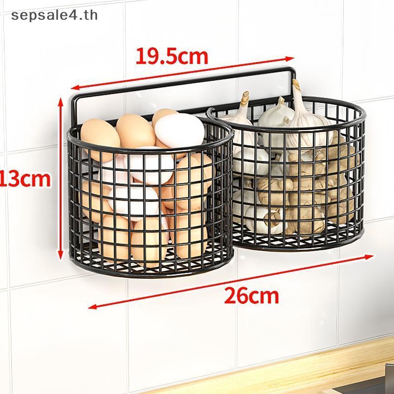 # sepsale # 1/2/3 ตารางติดผนังชั้นวางห้องครัวออแกไนเซอร์ชั้นวางโลหะที่เก็บตู้กับข้าวกระเทียมขิงตะกร้าลวดผู้ถือ.