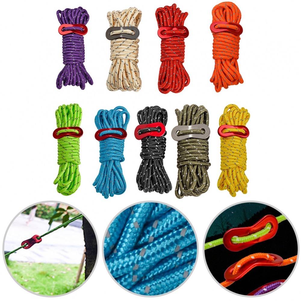 Adjustable Reflective Wind Rope for Camping and Outdoor Adventures 4mm 4M Length