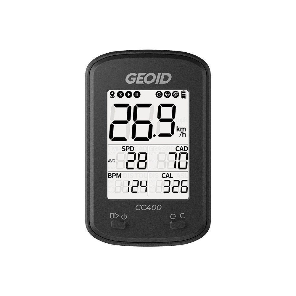 GEOID CC400 นาฬิกาจับเวลามอนิเตอร์GPSสำหรับจักรยานเสือหมอบและเสือภูเขา วัดความเร็วและระยะทางได้อย่าง
