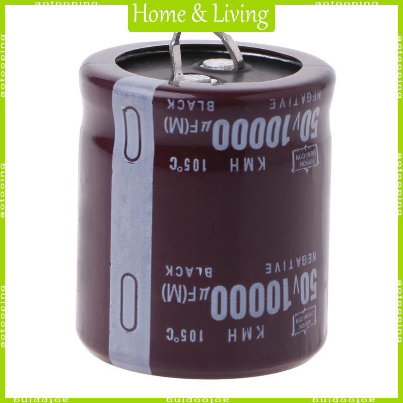 AOTOO 10000uF 50V 105°C Power Electrolytic Capacitor Snap Fit