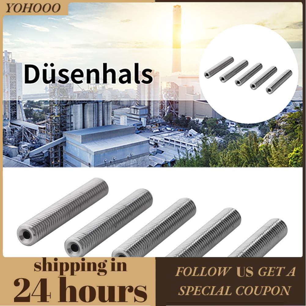 Yohooo Yohooo 3D เครื่องพิมพ์ Extruder Tube 5pcs สแตนเลสสตีล M6 หัวฉีดคอ PTFE อุปกรณ์เสริมสำหรับ MK8