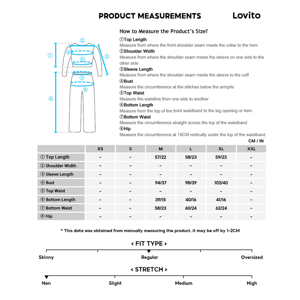 Lovito ชุดคาซุย 2 ชิ้น ใส่สบาย ใส่ได้ทั้งในบ้านและนอกบ้าน มีลายพับ สําหรับผู้หญิง ฤดูใบไม้ผลิ/ฤดูร้อน LNE121194 - รูปที่ 5