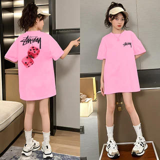 เสื้อเด็ก cotton เสื้อคอกลม ลายพิมพ์แฟชั่น ใส่สบาย เสื้อกีฬา 'AMSSM DICE'