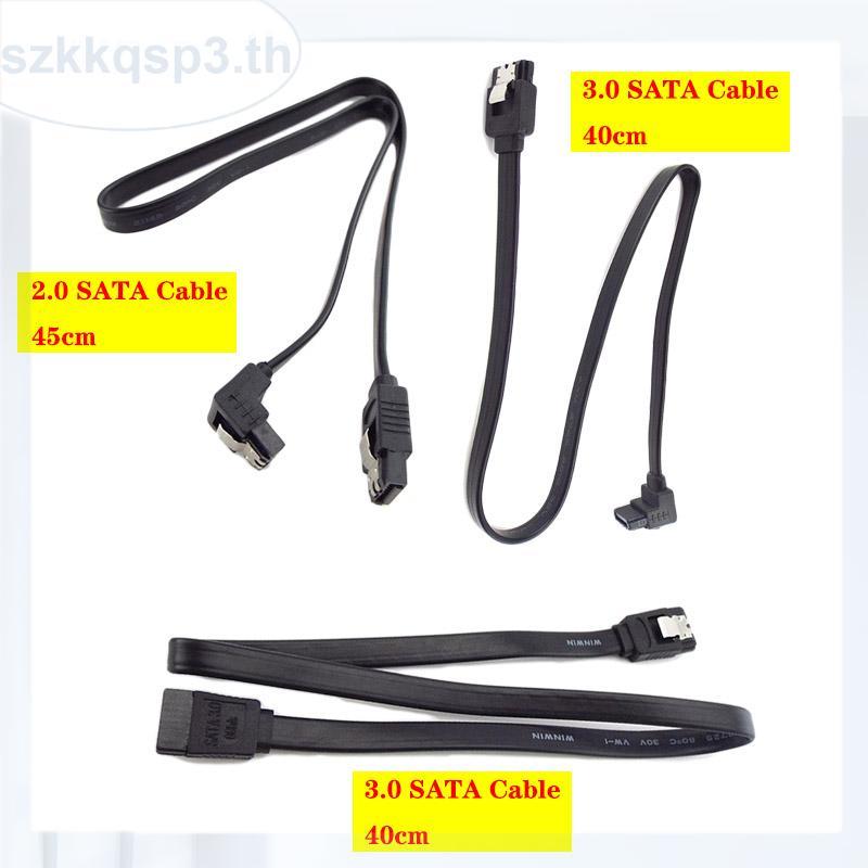 90 องศา SATA Hard Disk Cables ไดรฟ์ 2.0 3.0 Data Cable SATA 6Gb/s HDD ความเร็วสูงสําหรับคอมพิวเตอร์พีซี THK3