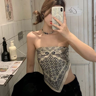 Miss_J พร้อมส่งจากกทม🎀ผ้าพันคอลายดอกสไตล์วินเทจฝรั่งเศส ผ้ามัสลินบางเบาสวมใส่สบาย เอนกประสงค์ แฟชั่นสไตล์แคชวล