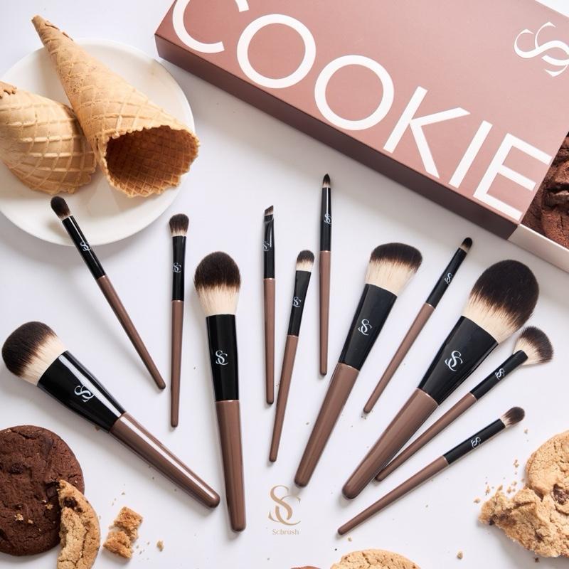 Scbrush แปรงแต่งหน้าcookie พร้อมกระเป๋า รุ่นพรีเมียม