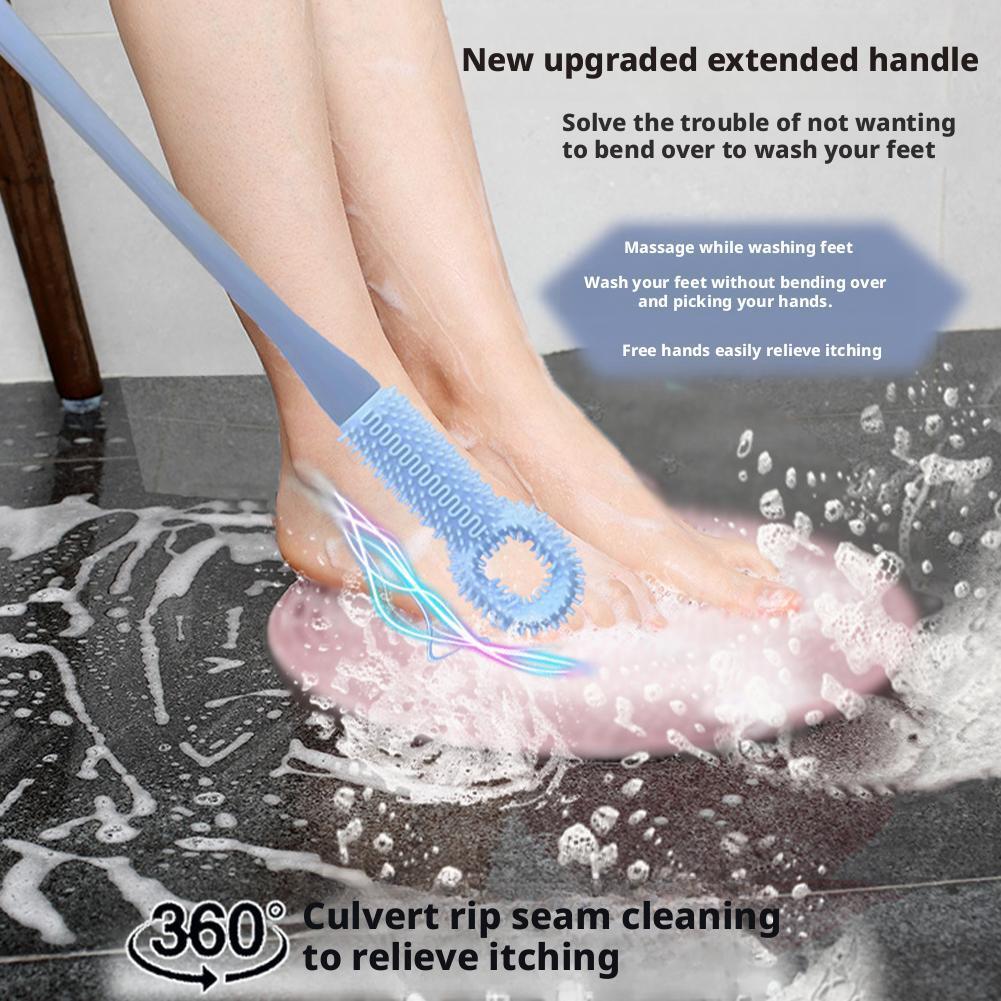 แปรงขัดเท้า Long Handed Exfoliating Feet Cleaner ห้องน้ําใช้ Care To Cod Feet Easy V1r4
