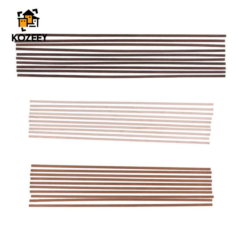 [KOZEEY] 10 ชิ้นกีตาร์ผูกพัน Purfling Strip อุปกรณ์เสริมสําหรับเครื่องดนตรีตกแต่งสําหรับกีตาร์ Maker