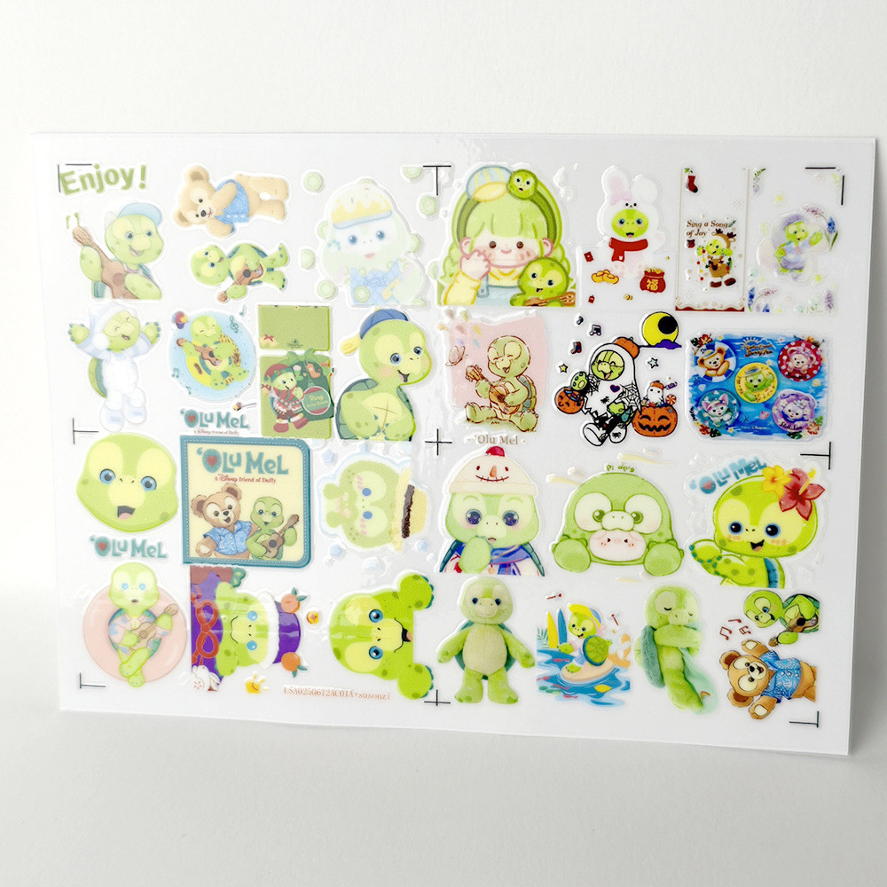 Oremira Daffy Olu Mel 3D กันน้ํา DTF UV Transfer สติกเกอร์รูปลอก