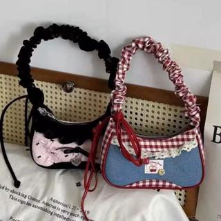 กระเป๋าถือใบเล็ก ปรับสาย ความสั้นยาวได้ สีสันสดใสน่ารัก พร้อ…