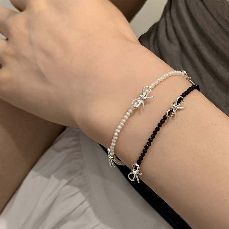 Niche Bow Pearl Bracelets Simple Fashion High-end Multifunctional Bracelets Bracelets Bracelets