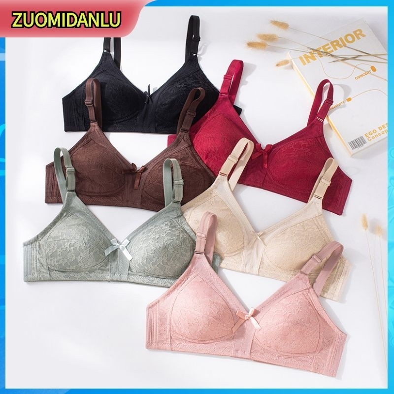 【ZUOMIDANLU】·ยกทรงไร้โครง สายใหญ่ | ใส่สบาย ไร้รอย | หลังแบบตะขอ | ผ้าช่วยระบายอากาศ | ไซส์ 34-46