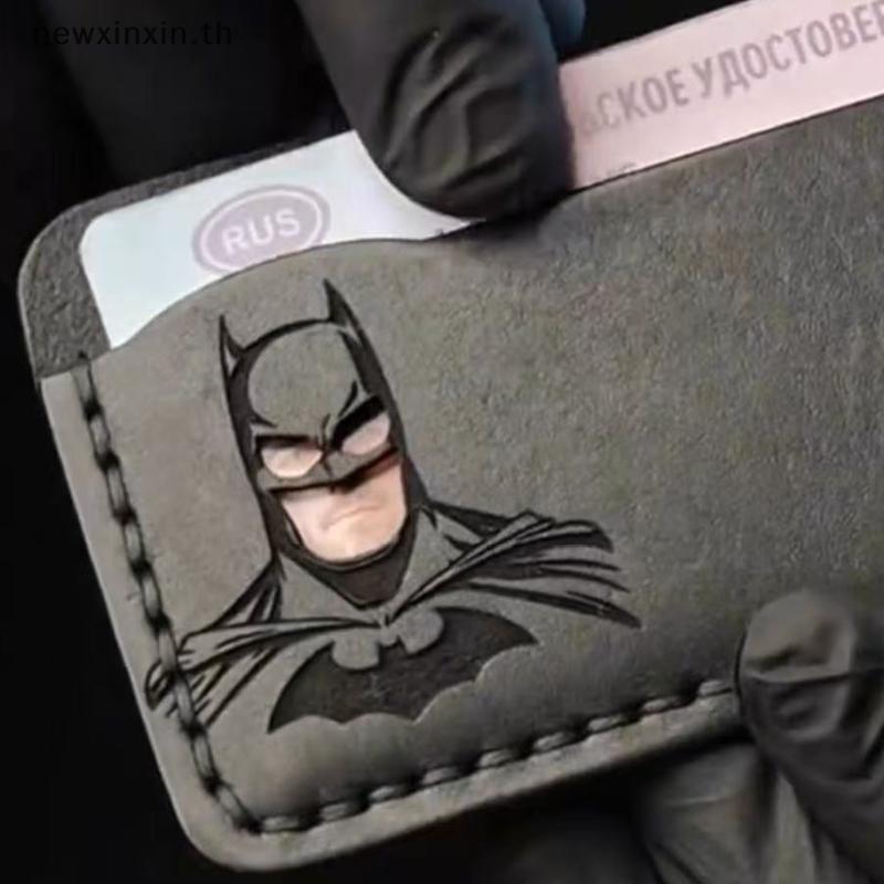 ^N^ Slim Leather Bat Wallet Credit ID Card Holder Purse Money Case Cover With Super Hero Mask Gift F