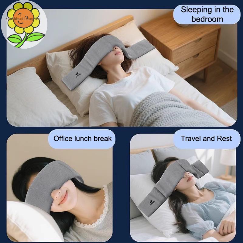 SUNSHOP Weighted Gravity Eye Mask Sleeping สบาย Light Blocking สําหรับการนอนหลับลึกความเครียดบรรเทาของขวัญท่องเที่ยวสําหรับผู้ชายผู้หญิง TH