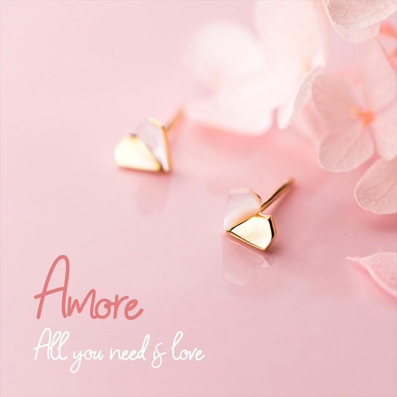 Amore ต่างหูเงินแท้ S925 [MERCELO]