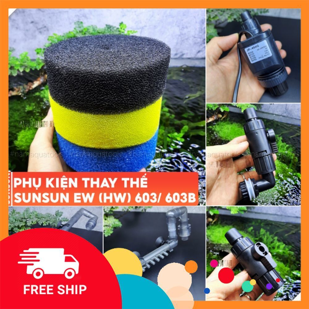 อุปกรณ์เสริมสําหรับ SUNSUN 603 / 603B Filter || เครื่องทดแทน - ผ้าฝ้าย - ฝาปิด - ล็อคฝา - การเปลี่ยน