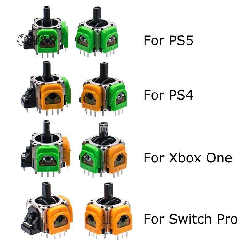 V & P 1 ชิ้นเปลี่ยน Hall Effect จอยสติ๊ก 3D Analog Sensor ThumbStick สําหรับ PS5/PS4/XBOX/สวิทช์ Pro
