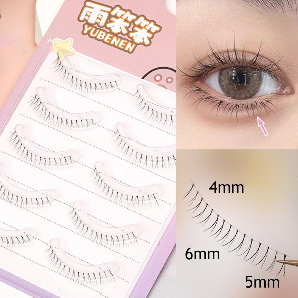 ขนตาล่างเทียมสไตล์มังงะ ทรงธรรมชาติ สำหรับต่อขนตาใต้ตา ใช้ในชีวิตประจำวัน ทรงบางเบาแบบครอสรูปตัววี 5