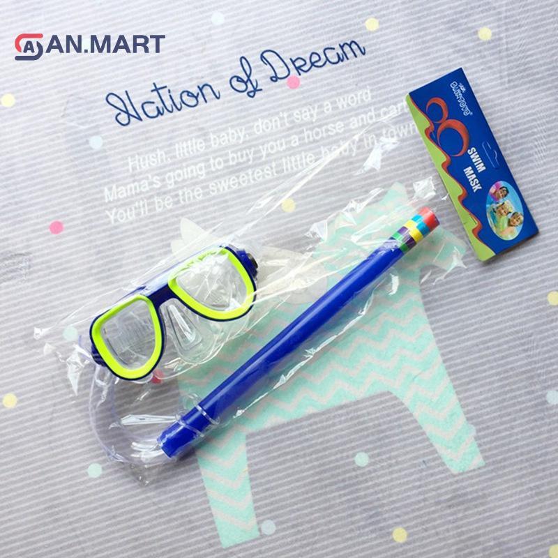 AN.MART เด็กเด็ก Snorkel ชุดหน้ากากดําน้ําแว่นตาว่ายน้ําแว่นตาพร้อมท่อหายใจแห้งอุปกรณ์ท่ออุปกรณ์ดําน