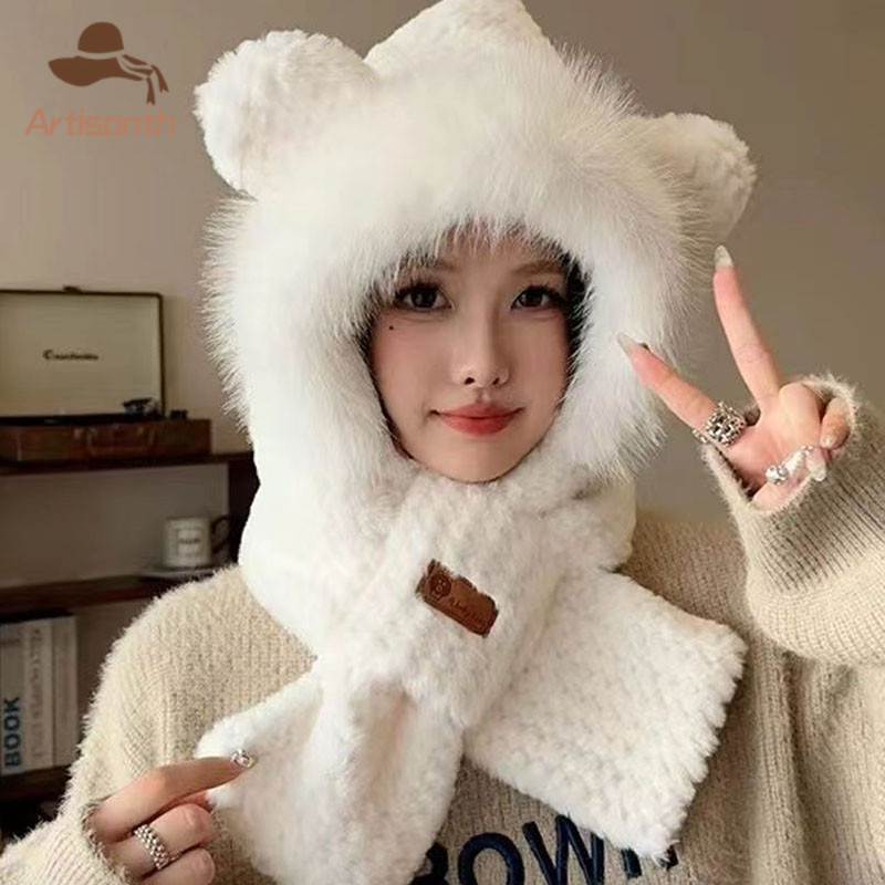 ส่งเร็ว💥หมวกไหมพรม กันหนาว ลายน่ารัก สไตล์เกาหลี หมวกกันหนาว อบอุ่นสวมใส่สบาย สําหรับผู้หญิง.Artisanth - รูปที่ 3