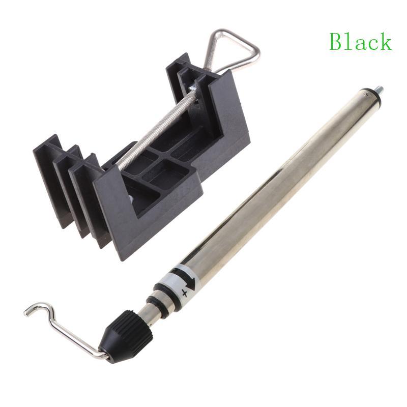 BLACK Clamp-on Flex Shaft สว่านเครื่องเจียรแบบหมุน ขายึดขาตั้ง ไม้แขวนเสื้อพร้อมดาดฟ้า