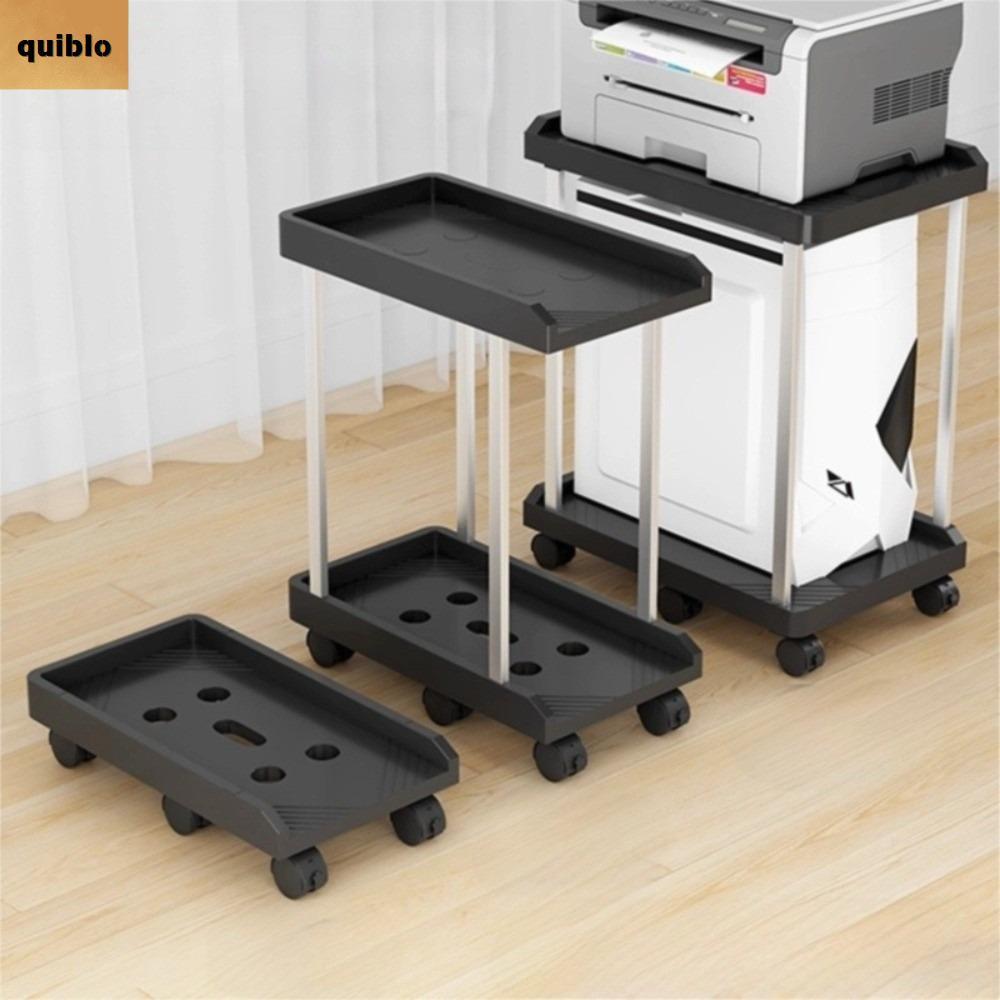 QUIBLO Mobile CPU Stand, เบรก Heavy Duty คอมพิวเตอร์โฮสต์ Bracket, คุณภาพ Double-Layer พร้อม 6 ล้อ Double-Layer คอมพิวเตอร์ Rack Home