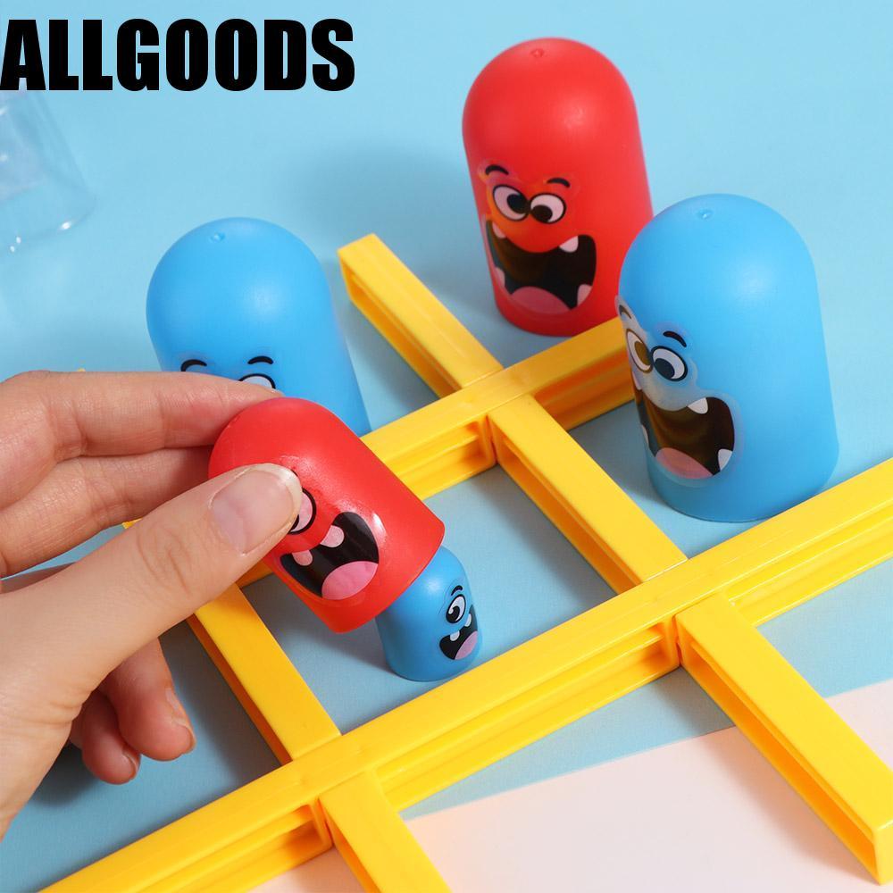 ALLGOODS 2 ผู้เล่น Tic-Tac-Toe,เกมกระดานแม่ลูกใหญ่กินขนาดเล็กGobble Boardของเล่น,ปริศนาMontessori In