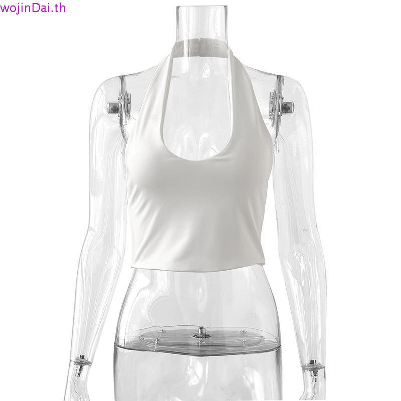 Hailey top by shewear.bkk เสื้อคล้องคอ ผ้าglitter