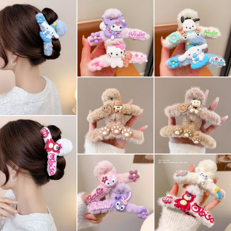 กิ๊บหนีบผม Sanrio กิ๊บหนีบผมตุ๊กตา ที่หนีบผมลายการ์ตูน Melody Kitty Kuromi พร้อมส่งจากไทย