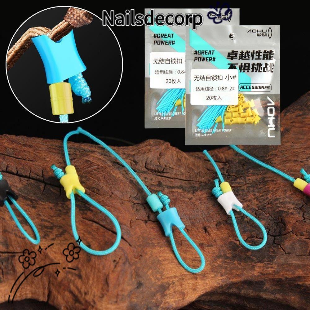 NAILSDECOR 40/100 ชิ้น Quick Rod Tie Straps ปุ่ม, Rod tip เบ็ดตกปลา Rod tip self-locking buckle, Pole Butler Ultimate Ties Organizer สายหลักไม่มีปุ่มปม