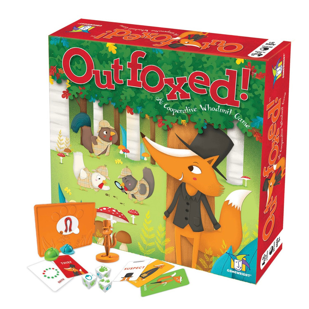 Gamewright Fox ไม่ใช่สําหรับ outfoxed outfoxed เด็กนักสืบเกมให้เหตุผลเกมกระดานแม่ลูก
