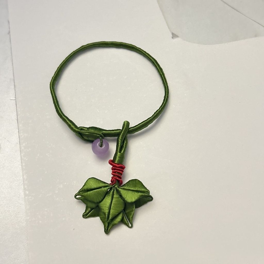 气子叶成品挂花手环手工Unlucky ใบส้มโอห่อสําเร็จรูปแขวนห่อสร้อยข้อมือดอกไม้ handmadekm